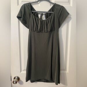 Francesca’s dark green sun dress